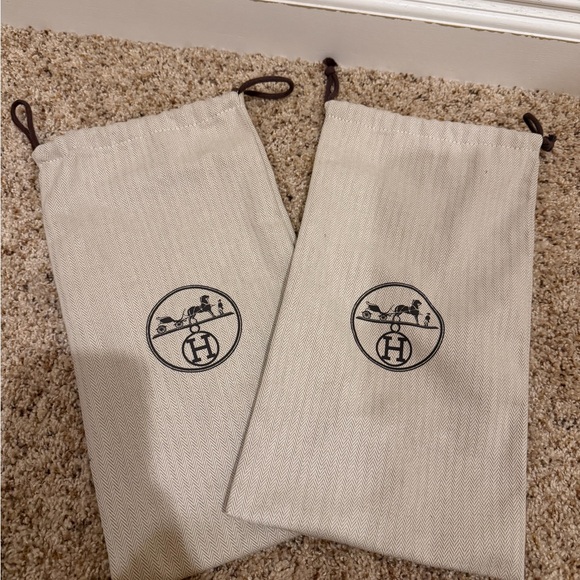 Hermes Tan Brown Oran H Slide Leather Sandals - Picture 7 of 12